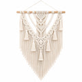 Makramee Wandbehang 50 x 90 cm Baumwolle Creme Boho