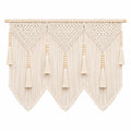 Makramee Wandbehang 120 x 100 cm Baumwolle Creme Boho